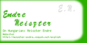 endre meiszter business card
